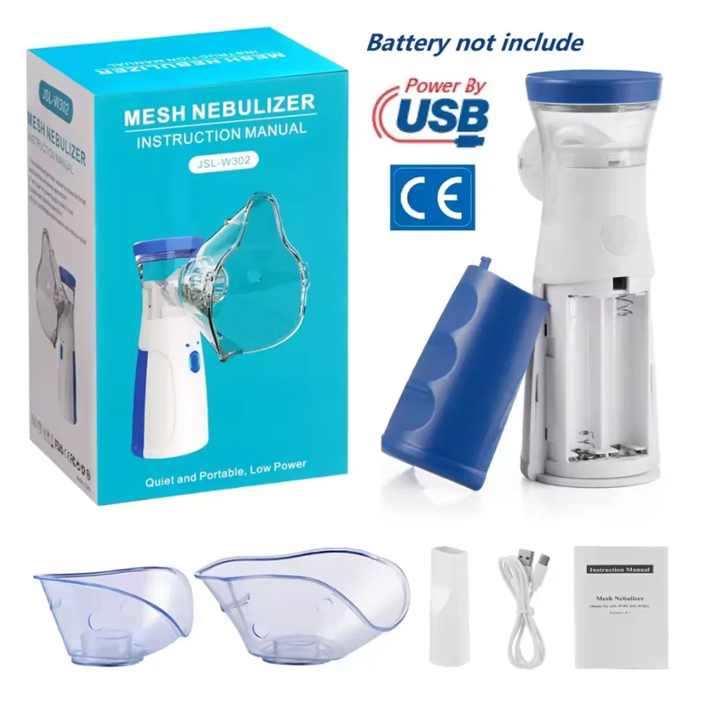 Portable Inhaler Nebulizer Mini Medical Silent Mesh Nebulizer Handheld Asthma Atomizer Children Adult Health Care USB Humidifier